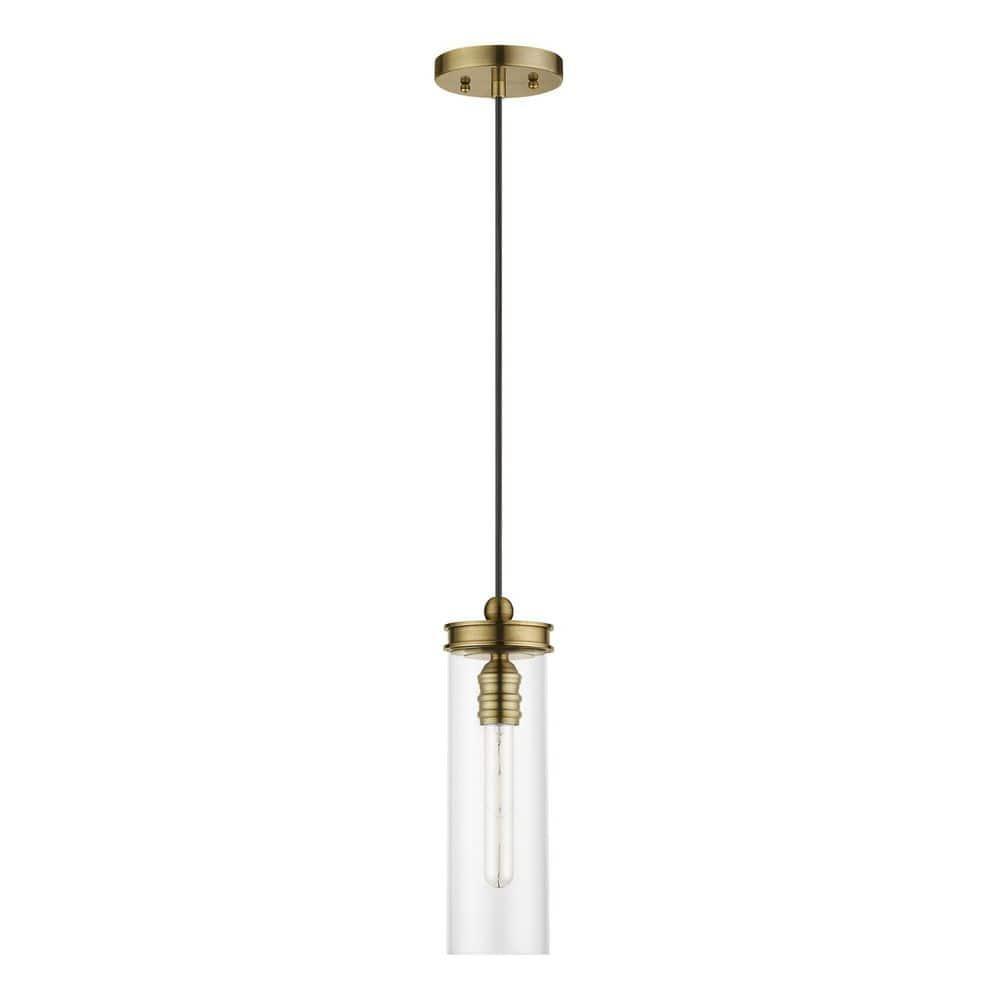 Livex Lighting Devoe 1 - Light Pendant in  Antique Brass