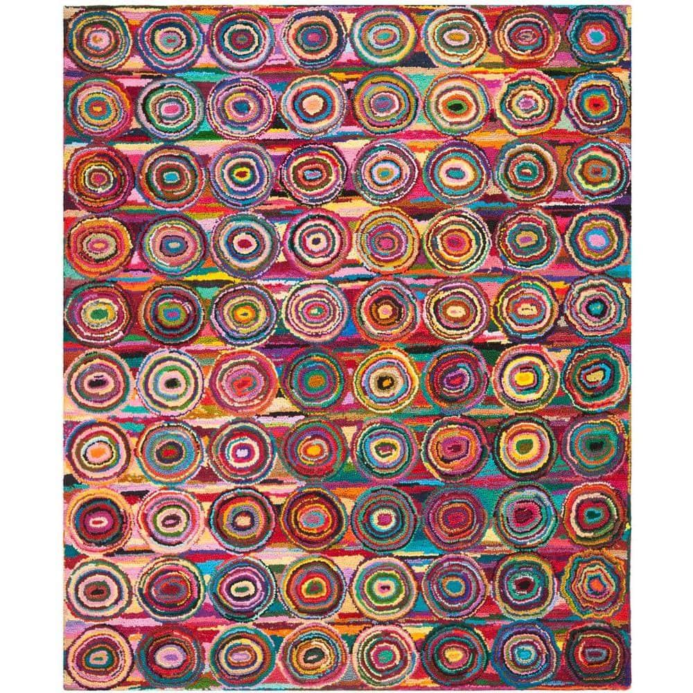 Nantucket NAN143 Hand Tufted Area Rug - Pink/Multi - 6'x9' - Safavieh.