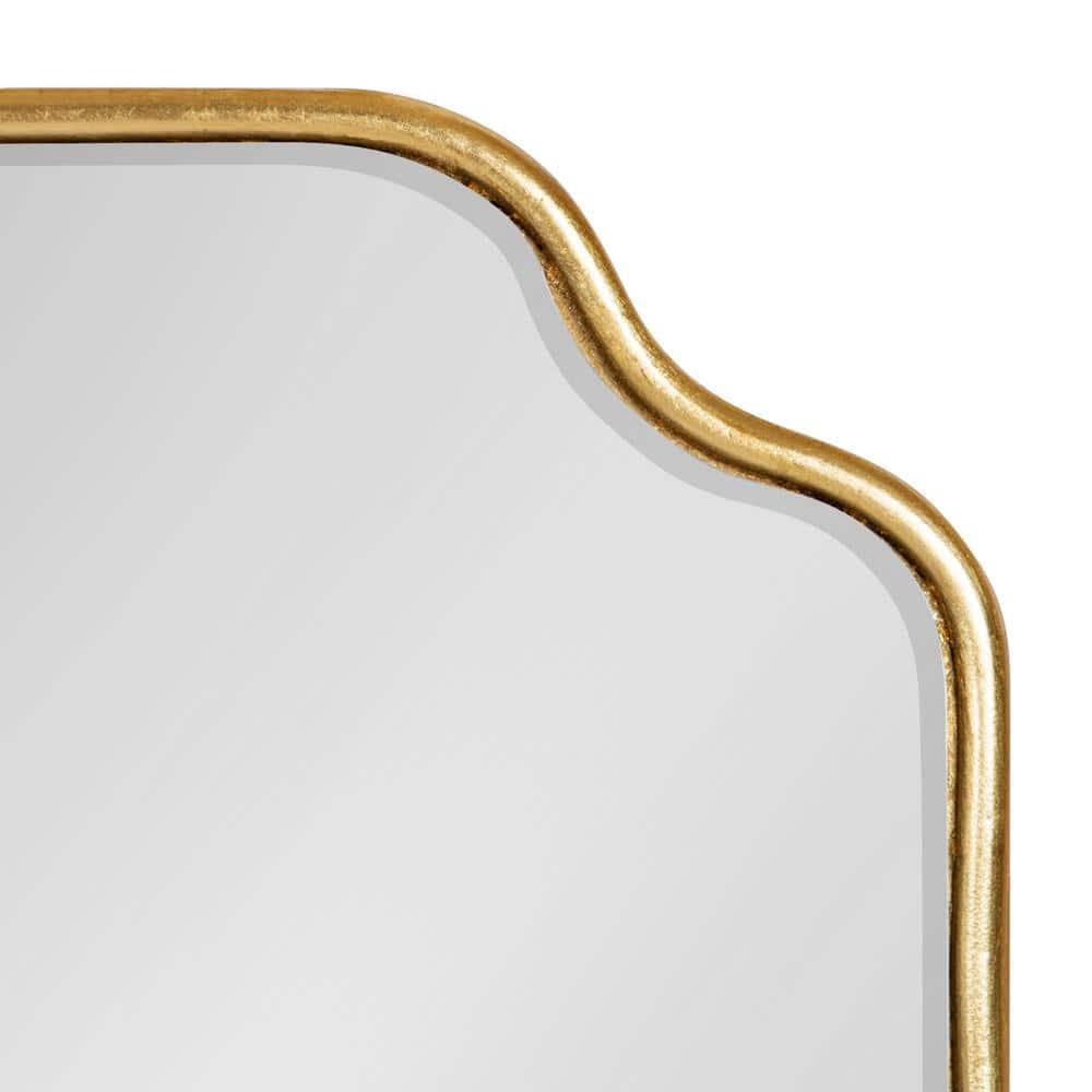 Kate and Laurel Plumley Glam Scalloped Wall Mirror, 18 x 24, Gold, Transitional Mirror Wall Decor