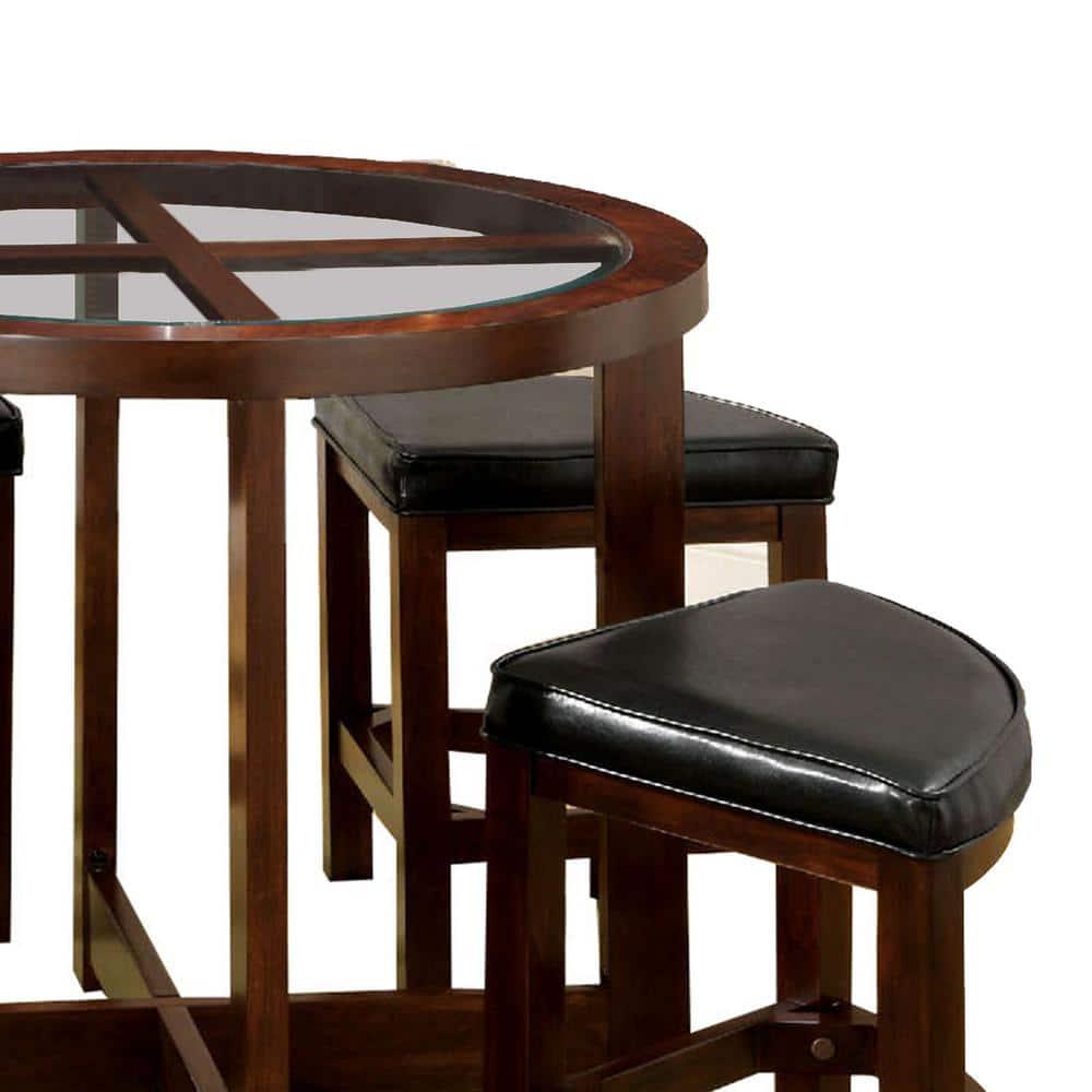 Crystal Cove I Quaint Virile 5 Piece Counter Height Table Set