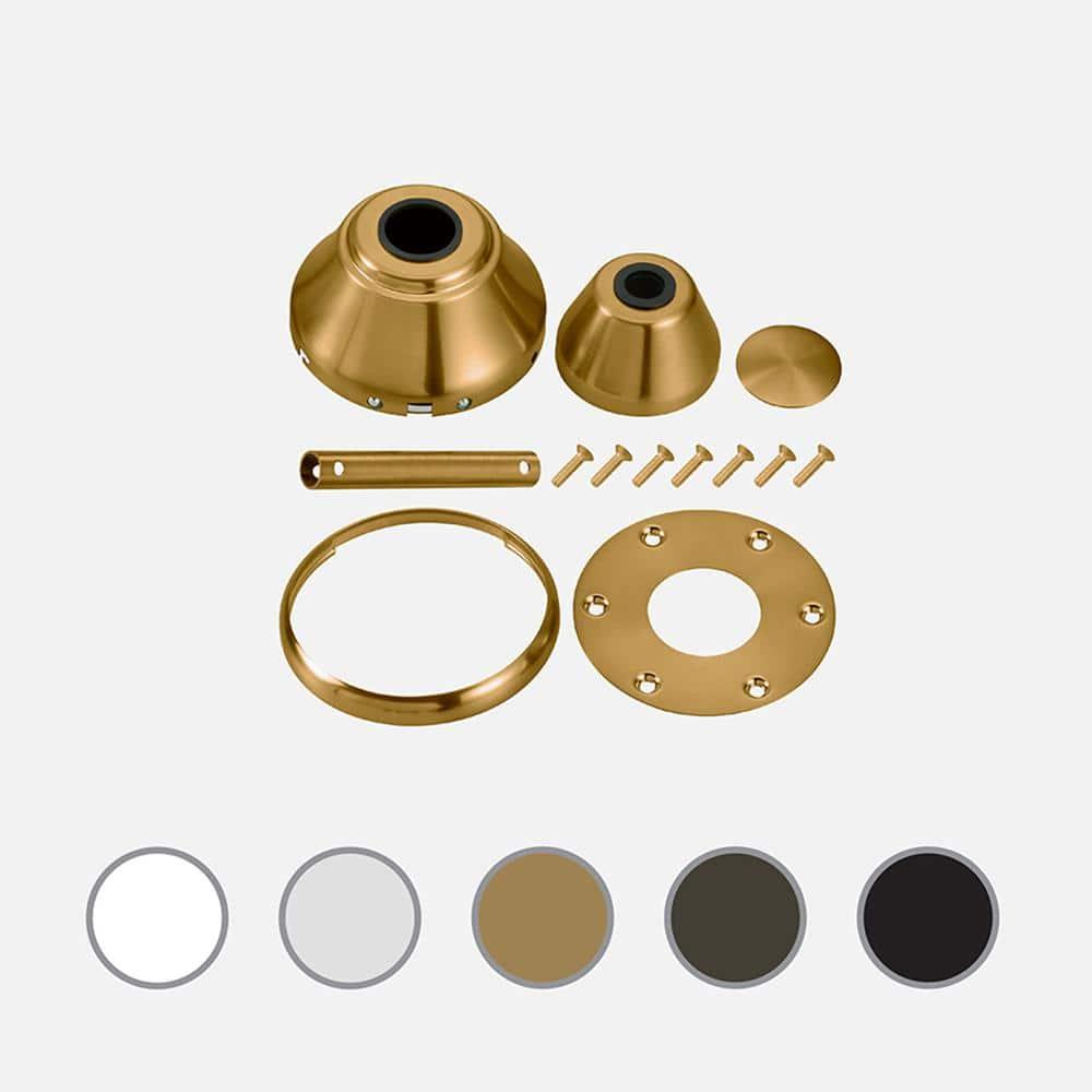 Monte Carlo 3MAVR60RZWBBS 60" Maverick - Matte White With Burnished Brass
