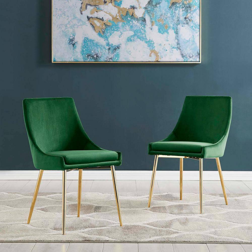 Modway Modway Viscount Performance Velvet Dining Chairs (Set of 2)