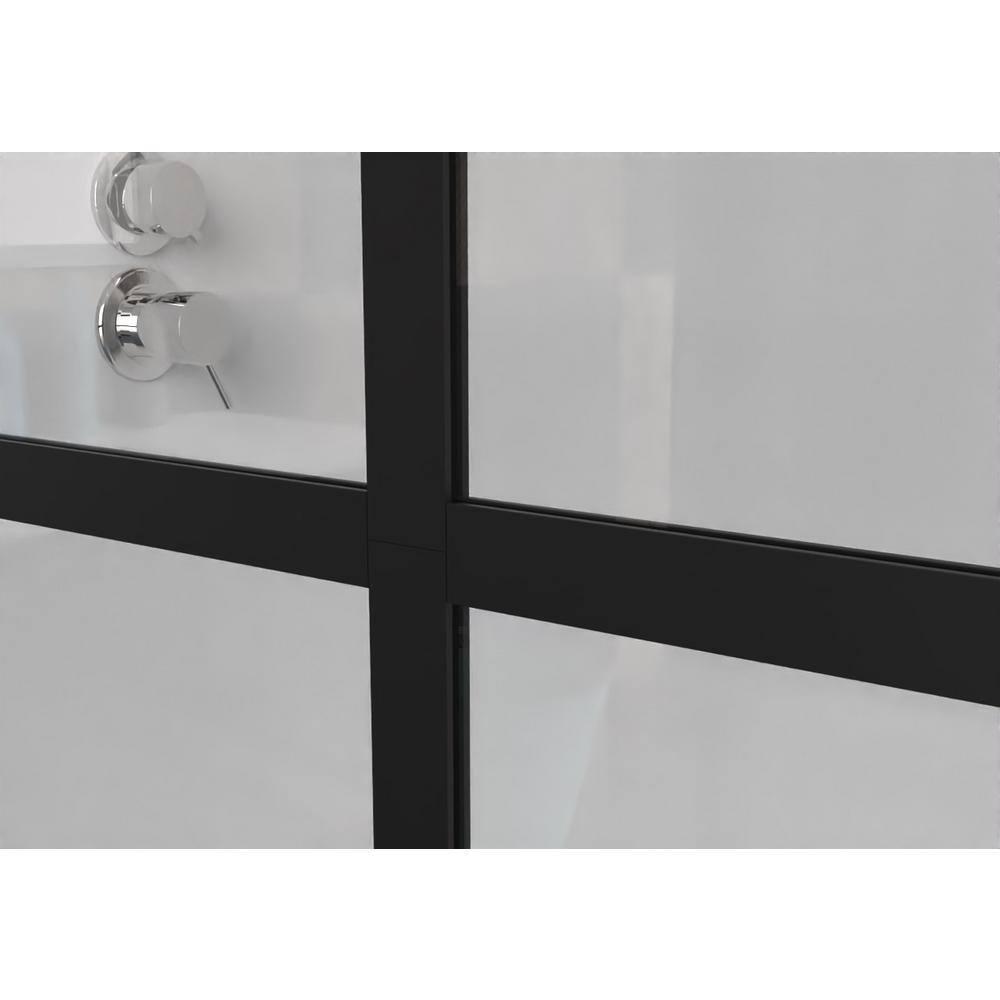 LIYU Goodyo 34" X 72" Shower Door Walk-in Black Finish LIYU-XX-W122346711