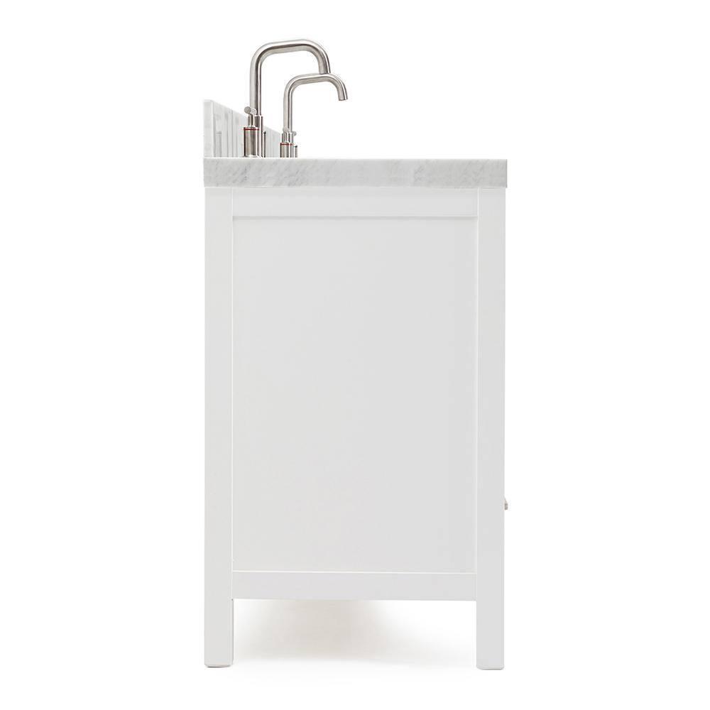 Cambridge Double Bathroom Vanity with Carrara Marble Top