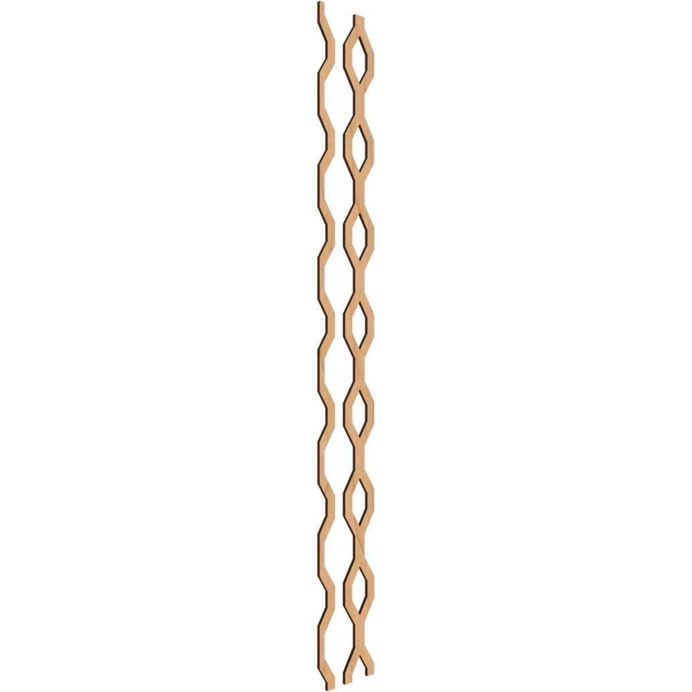 Ekena Millwork Wabash Adjustable Wood Decorative Slat Wall Panel Kit
