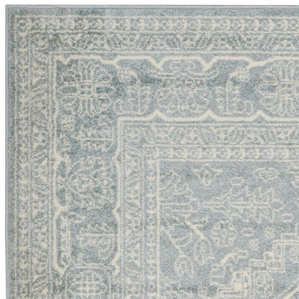 Adirondack ADR108 Power Loomed Area Rug - Slate/Ivory - 6'x6' - Safavieh.