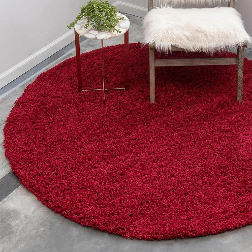 Unique Loom 6' 0 x 6' 0 Solo Calabasas Red Area Rug