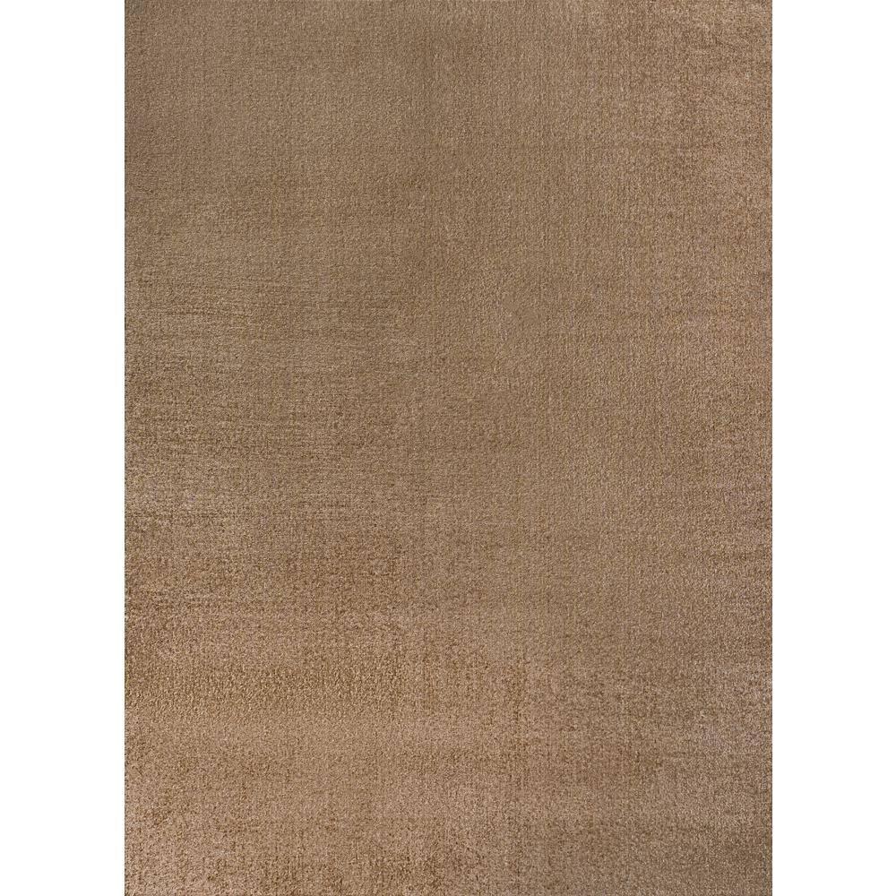 JONATHAN Y Twyla Classic Solid Low-Pile Machine-Washable Brown 4 ft. x 6 ft. Area Rug