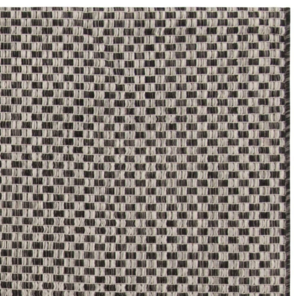 Courtyard CY8653 Power Loomed Indoor and Outdoor Area Rug - Black/Light Grey - 4'x4' - Safavieh