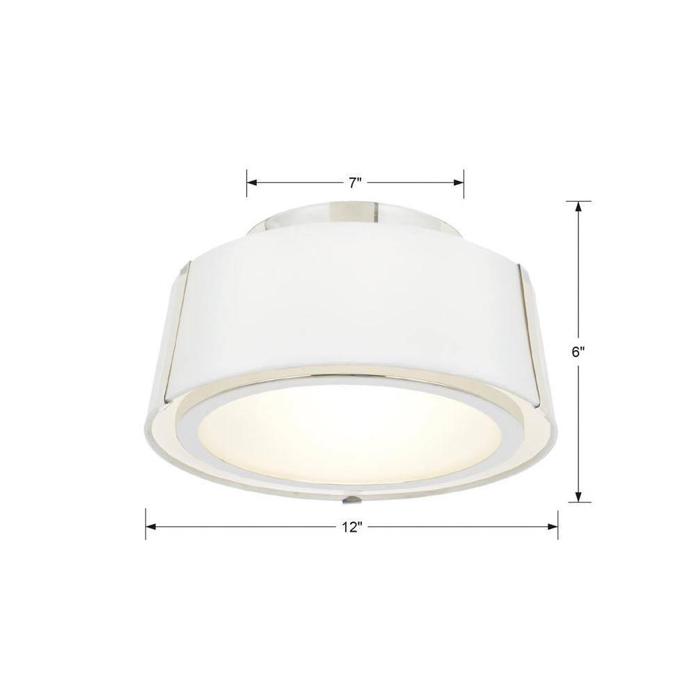Crystorama Lighting Fulton 2 - Light Flush Mount in  Polished Nickel