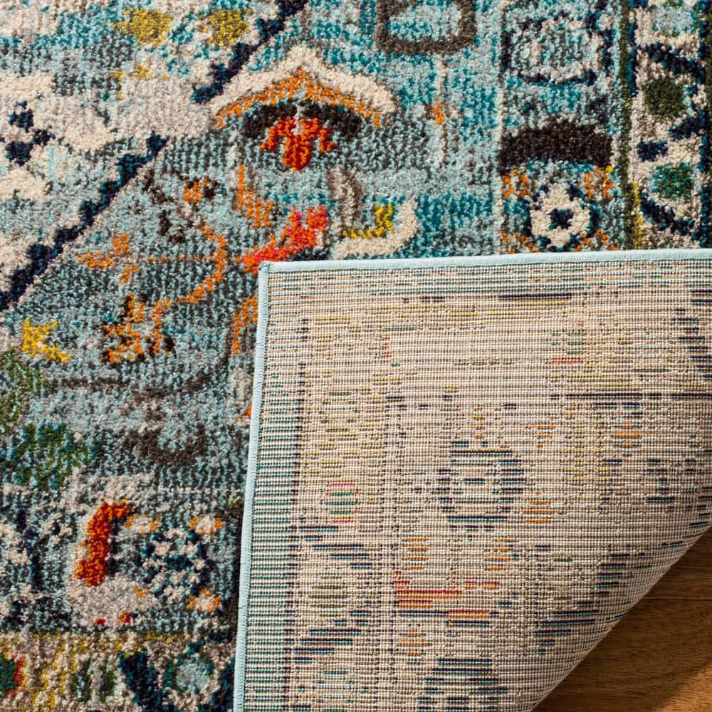 Monaco MNC255 Power Loomed Indoor Area Rug - Blue/Light Grey - 9'x12' - Safavieh