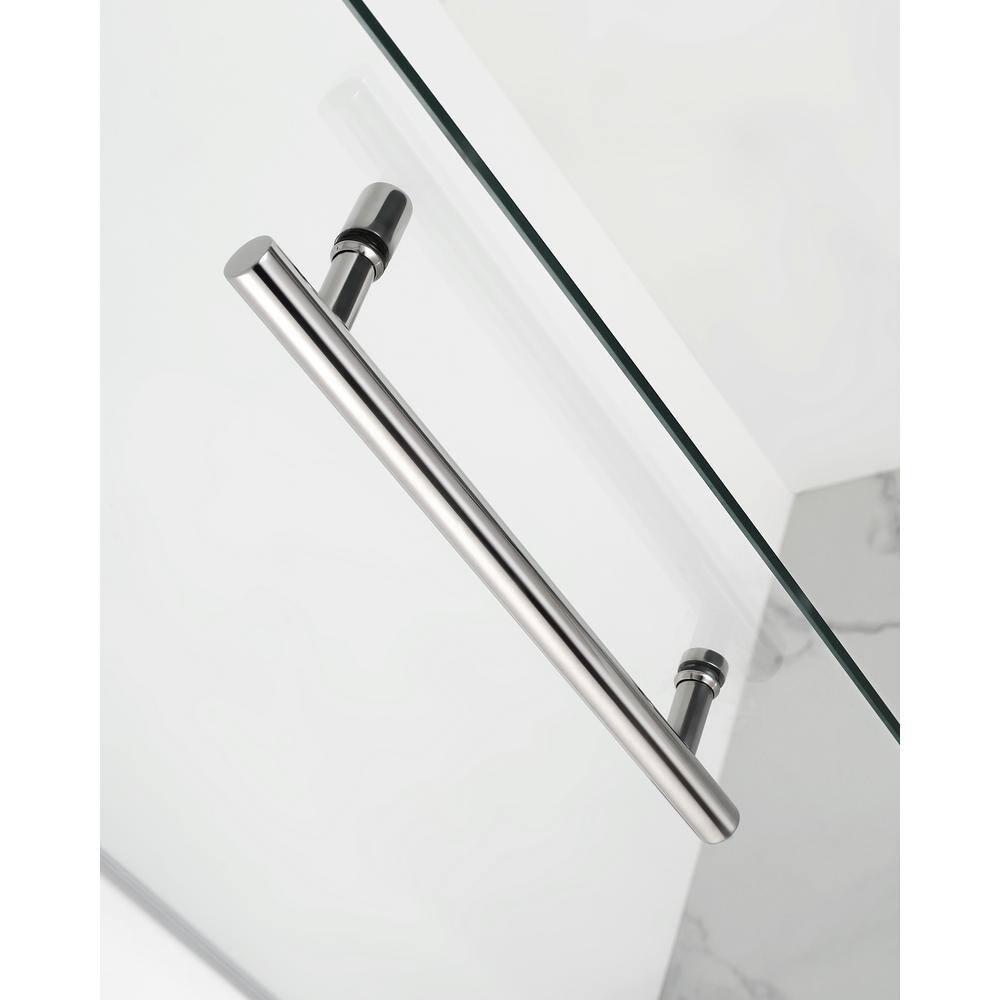 Coraline 56" - 60" W x 33.875" D x 76" H Frameless Sliding Shower Enclosure