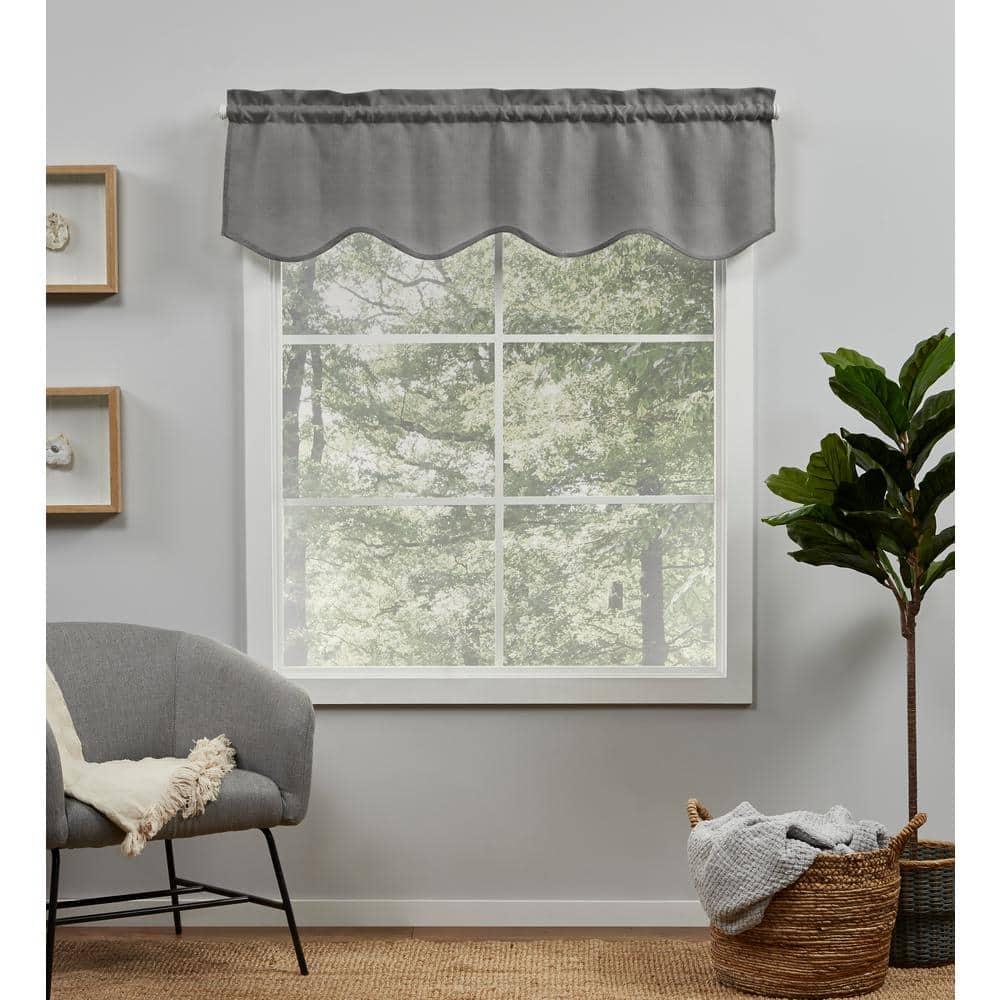Amalgamated Textiles Exclusive Home Loha Light Filtering Rod Pocket Scalloped Valance