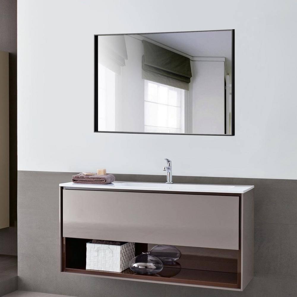 Ledel Modern & Contemporary Rectangle Bathroom Vanity Mirror Metal Framed Wall Mirror
