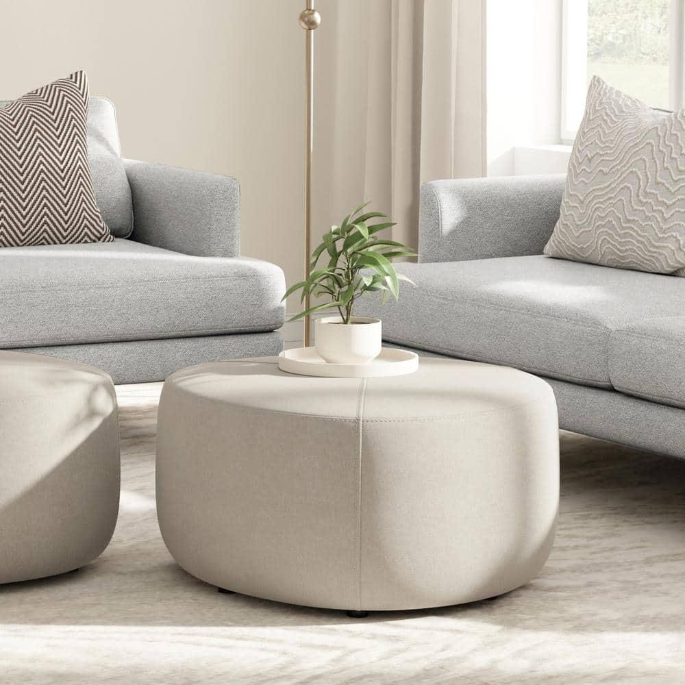 Simpli Home Moore Upholstered Ottoman