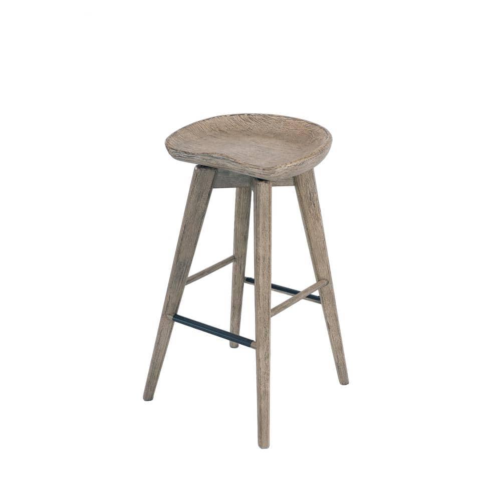Boraam 31" Bali Swivel Counter Height Barstool Barnwood: Hardwood Frame, 300 lbs Capacity, Backless Design