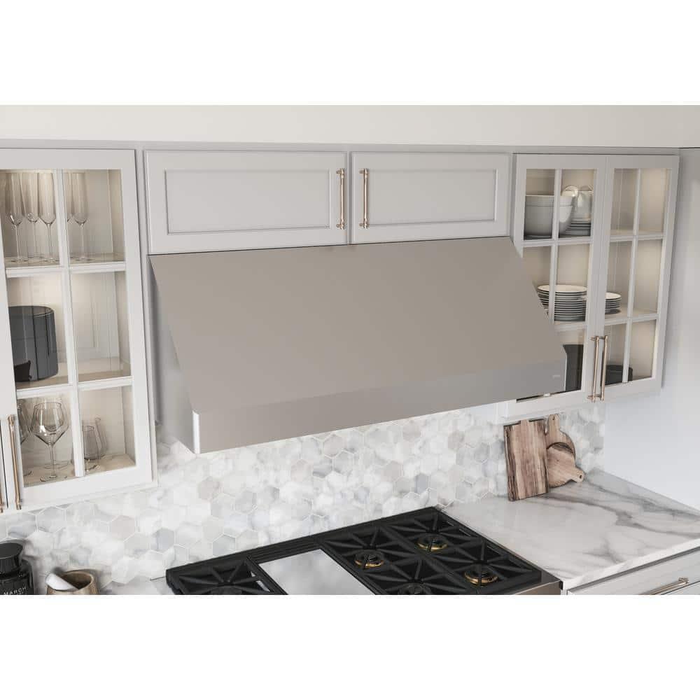Zephyr Tempest II 48" 650 CFM Wall Mount Range Hood with LED Light in Stainless Steel