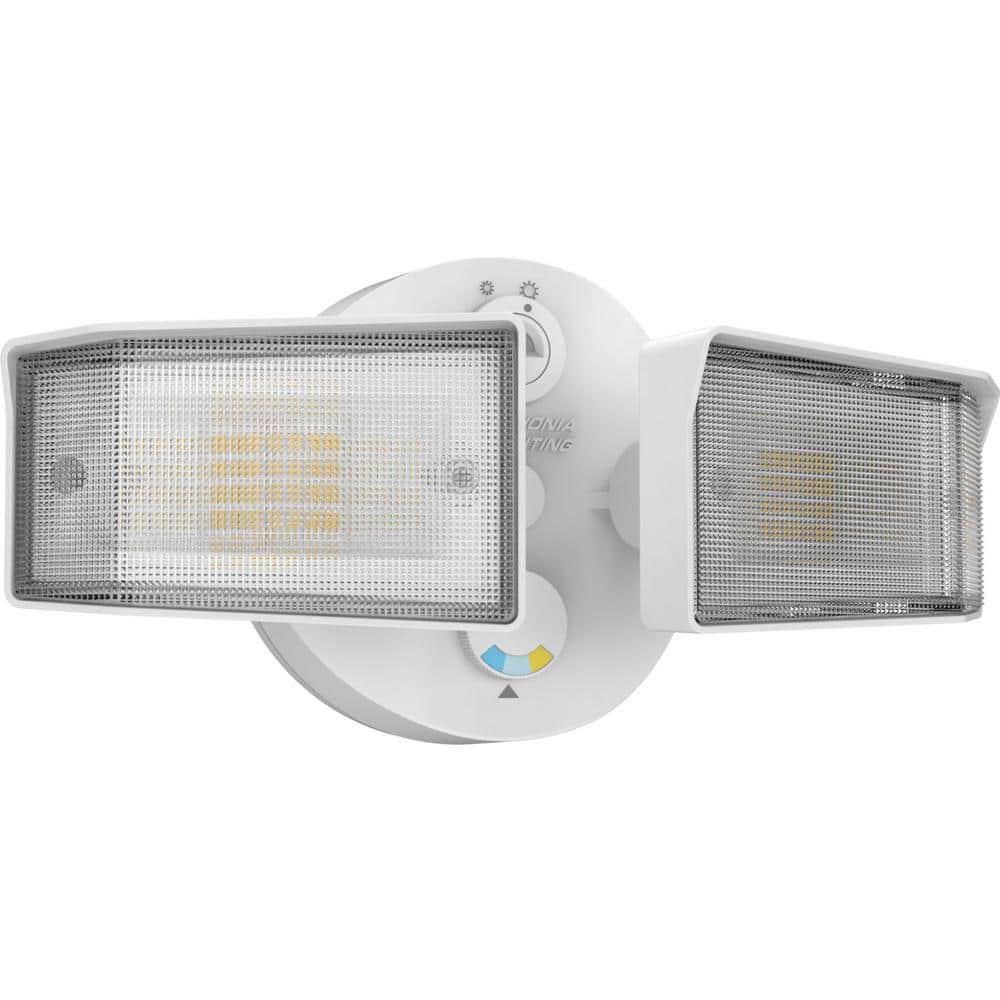 Lithonia Lighting 2 - Head Hardwired Dusk to Dawn Outdoor Security Flood Light