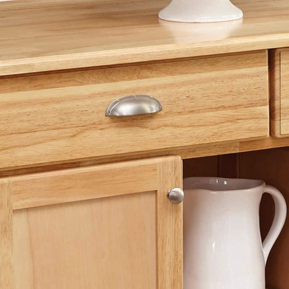 Homestyles General Line Wood Rolling Kitchen Cart in Brown