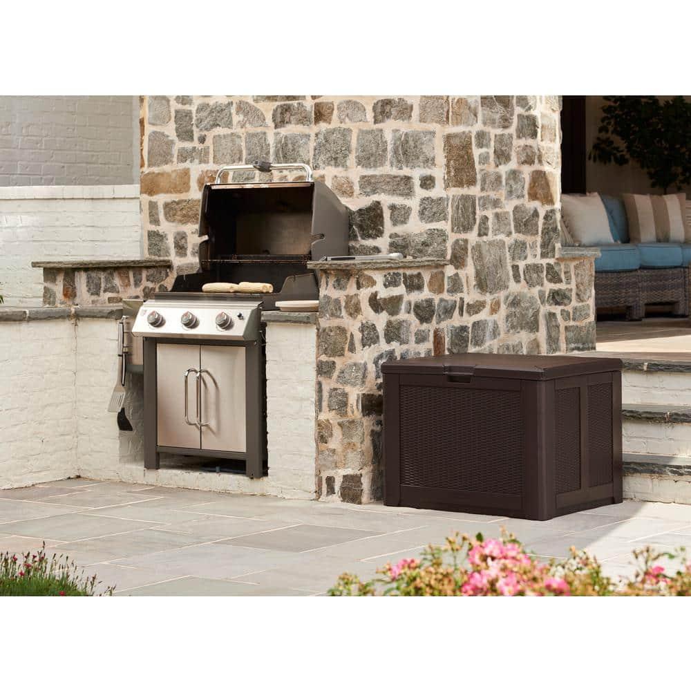 Rubbermaid Rubbermaid Deck Box, Medium, 74 Gallon, Brown