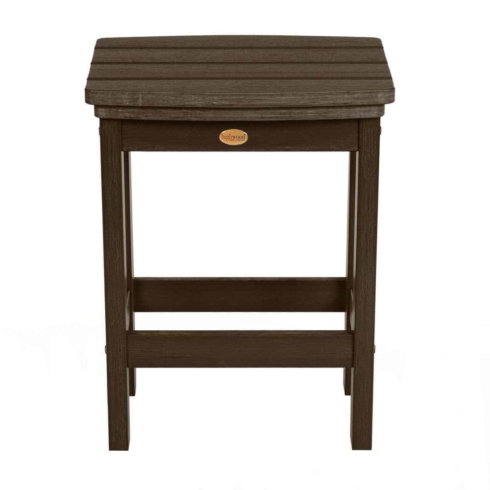 Weathered Acorn Compact Backless Counter Height Bar Stool