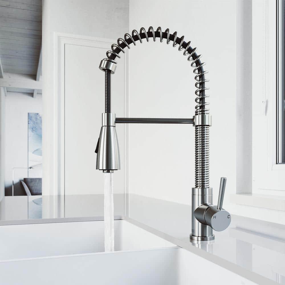 Brant 19 H 1-handle Pull-Down 2-Function Sprayer Kitchen Faucet