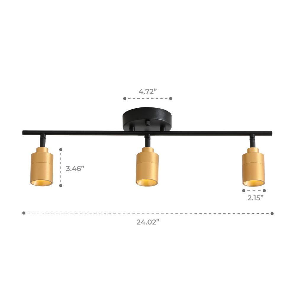 Vidalite Shura 3-Light Integrated LED Track Light with Rotatable Heads, 2 ft. Fixed Track Lighting Kit, 3000k, 1470 Lumens
