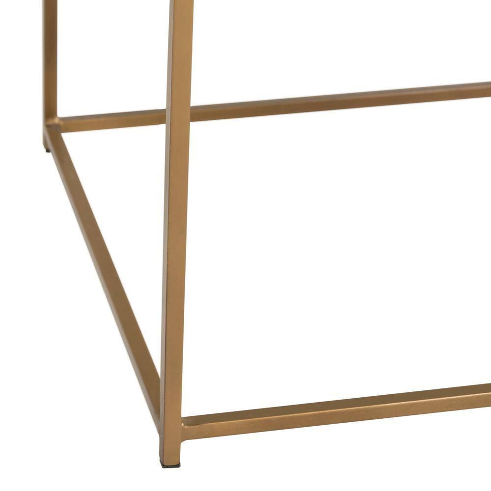 Lilian Leaf Side Table - Antique Brass - Safavieh.