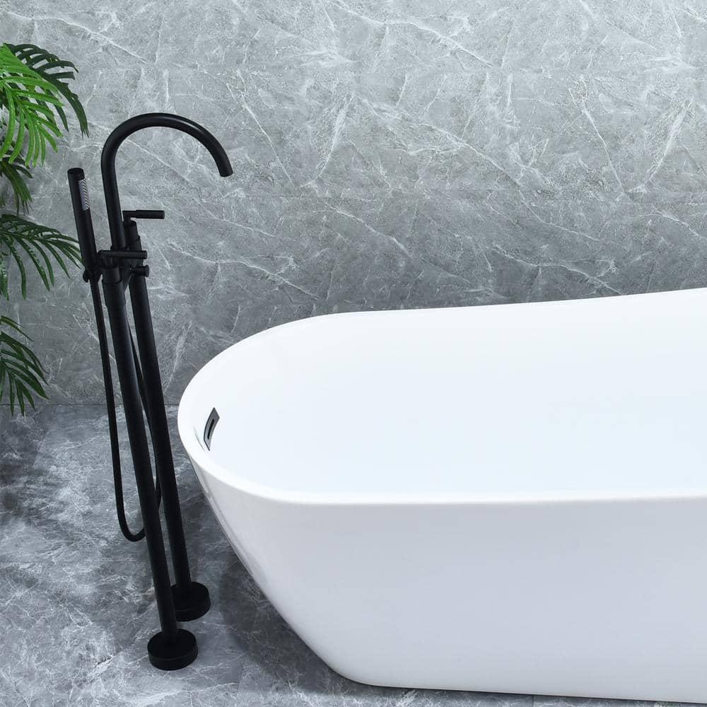 Gnosall 2 Handle Floor Roman Tub Faucet with Diverter
