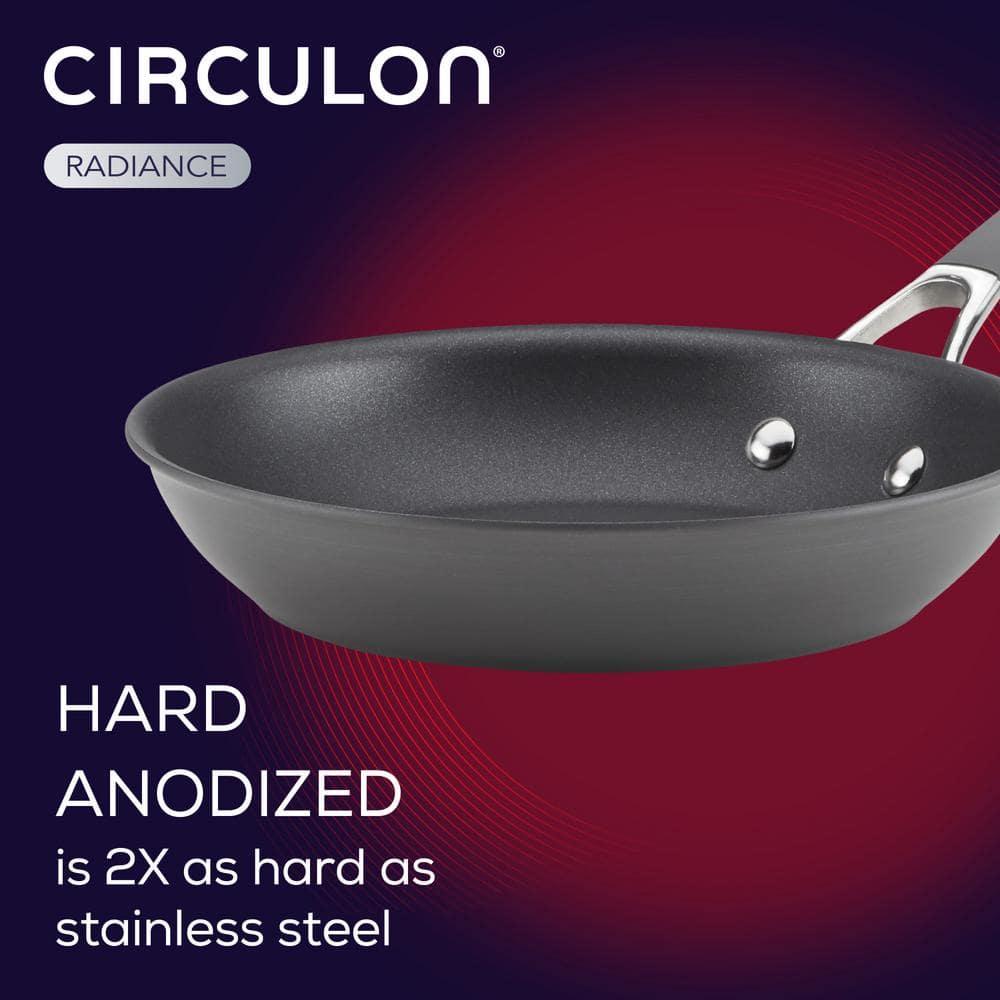 Circulon Radiance 8.5", 10" & 12.25" Open Frying Pans: Nonstick, Oven-Safe to 400°F, Dishwasher-Safe, Hard Anodized Aluminum