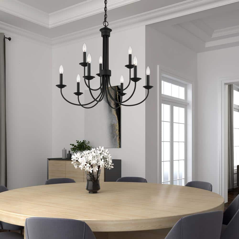 Livex Lighting Estate 9 - Light Chandelier in  Black