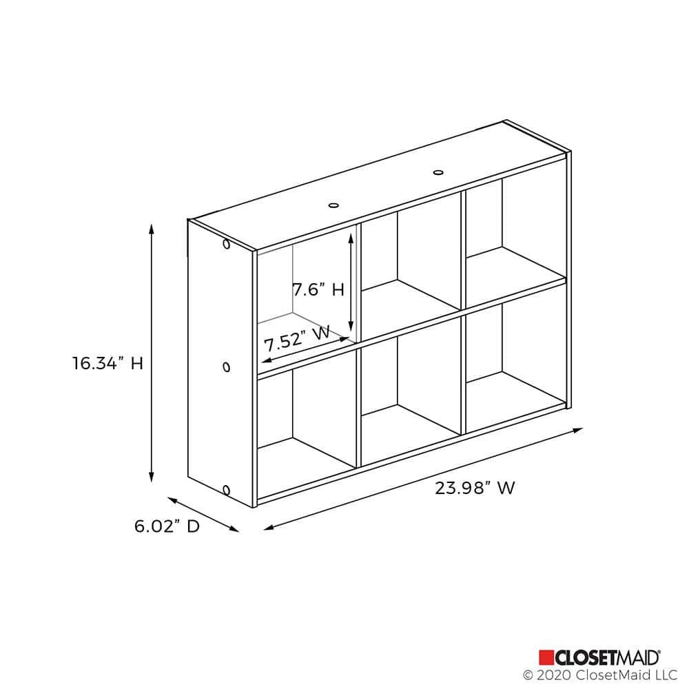 Mini 6-Cube Desktop or Wall Mounted Bookcase