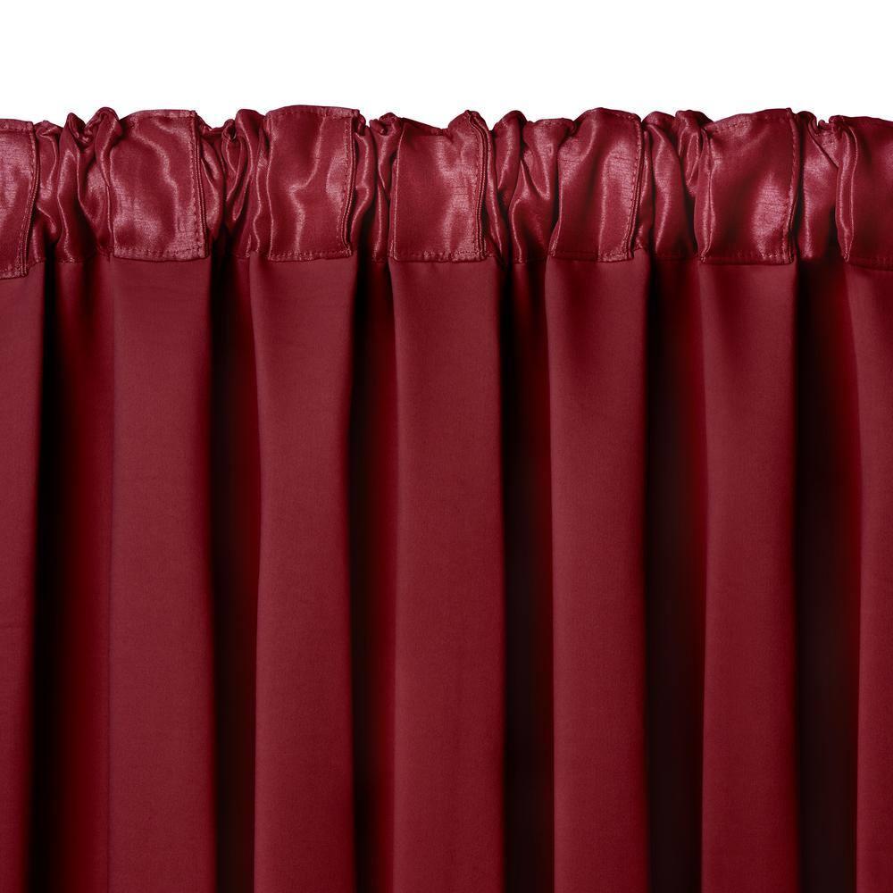 All Seasons Single Waterfall Window Valance - 52" x 36" - Rouge Red - Elrene Home Fashions