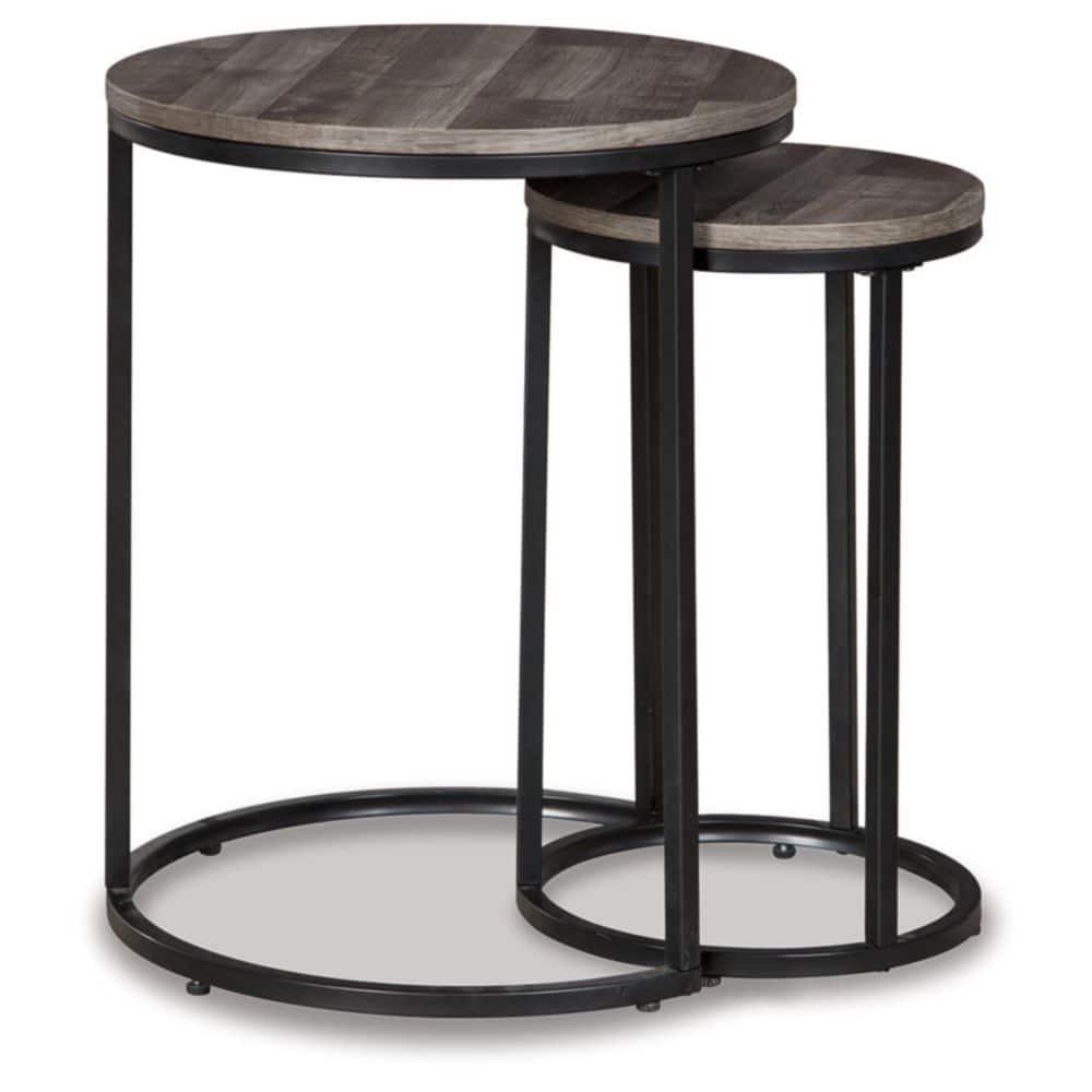 Signature Design by Ashley Casual Briarsboro Accent Table (Set of 2)  Black/Gray