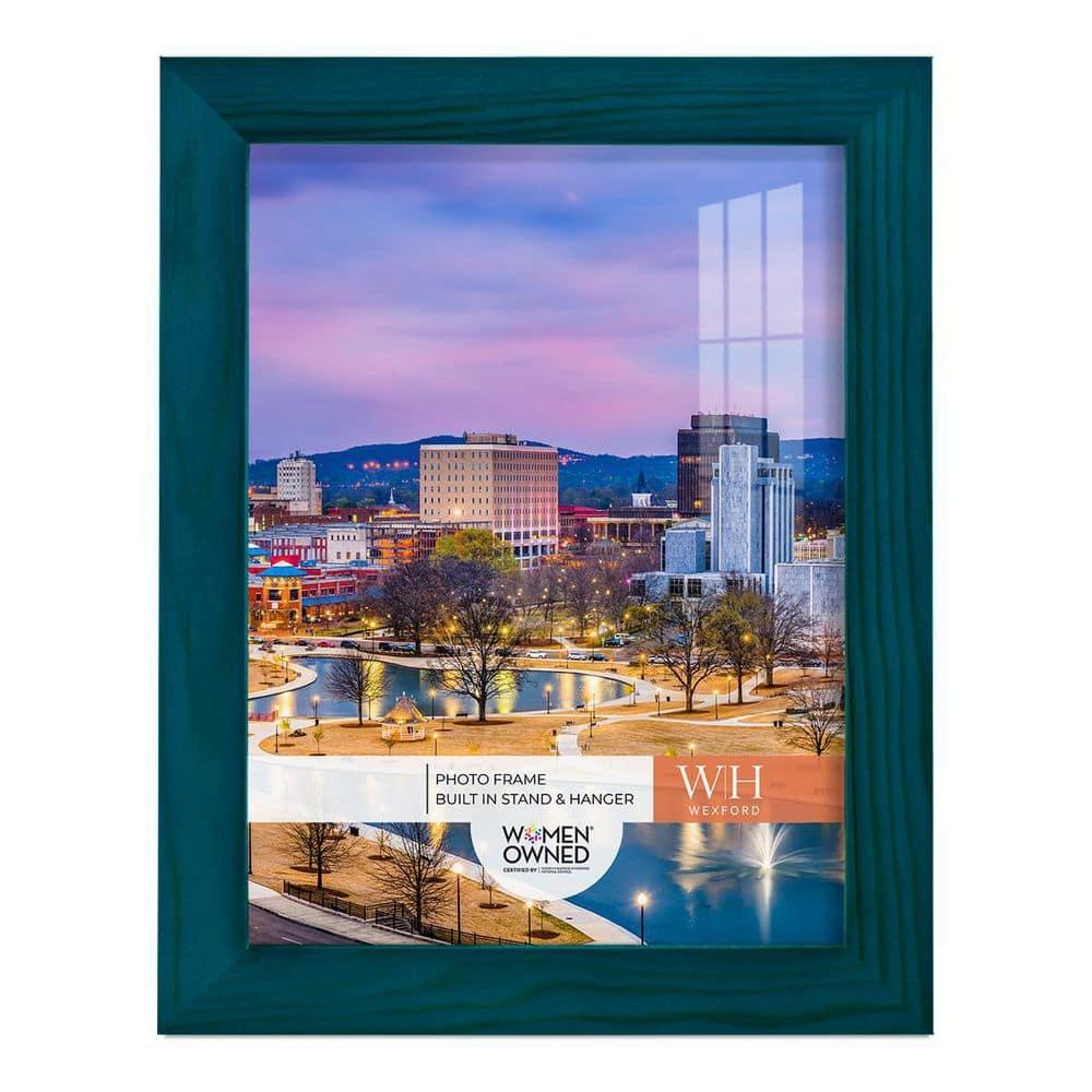 Woodgrain 6 in. x 8 in. Ocean Blue Picture Frame