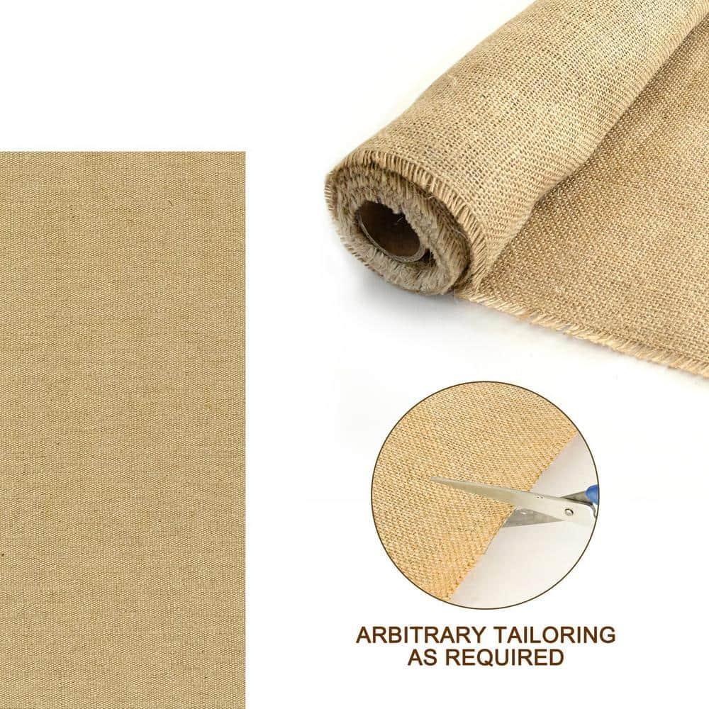 40 in. x 15 ft. Gardening Burlap Roll - Natural Burlap Fabric for Weed Barrier, Tree Wrap Burlap, Rustic Party Decor