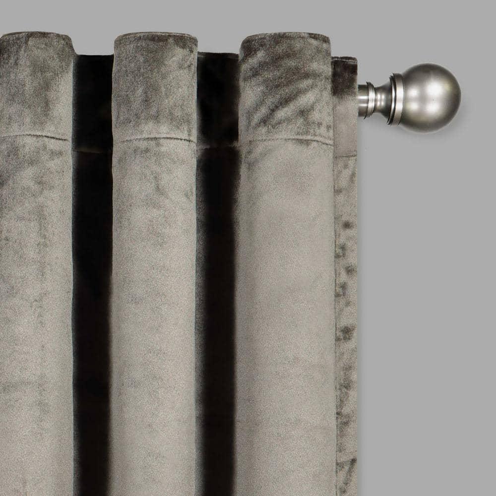 Eclipse 108-Inches Charcoal Blackout Standard lined Rod pocket Single curtain panel