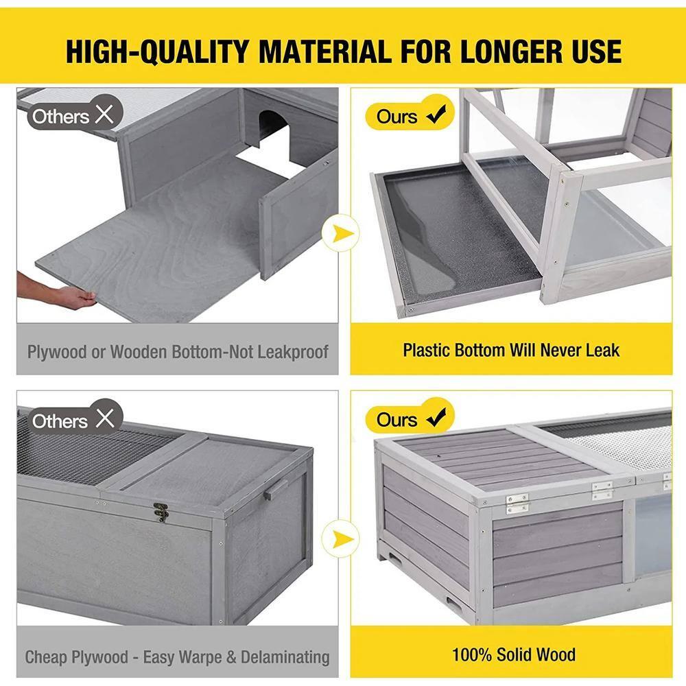 Aivituvin Wooden Tortoise Habitat | Reptile Cage-AIR55