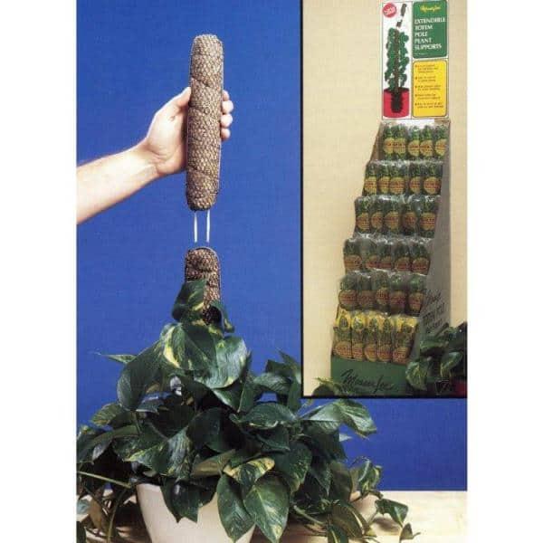 30" Brown Metal Totem Pole Plant Support