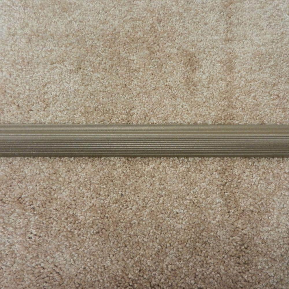 M-D Building Products Cinch Fluted Stair Edge Aluminum 1-1/8 in. H x 1-1/4 in. W x 36 in. D Bro
