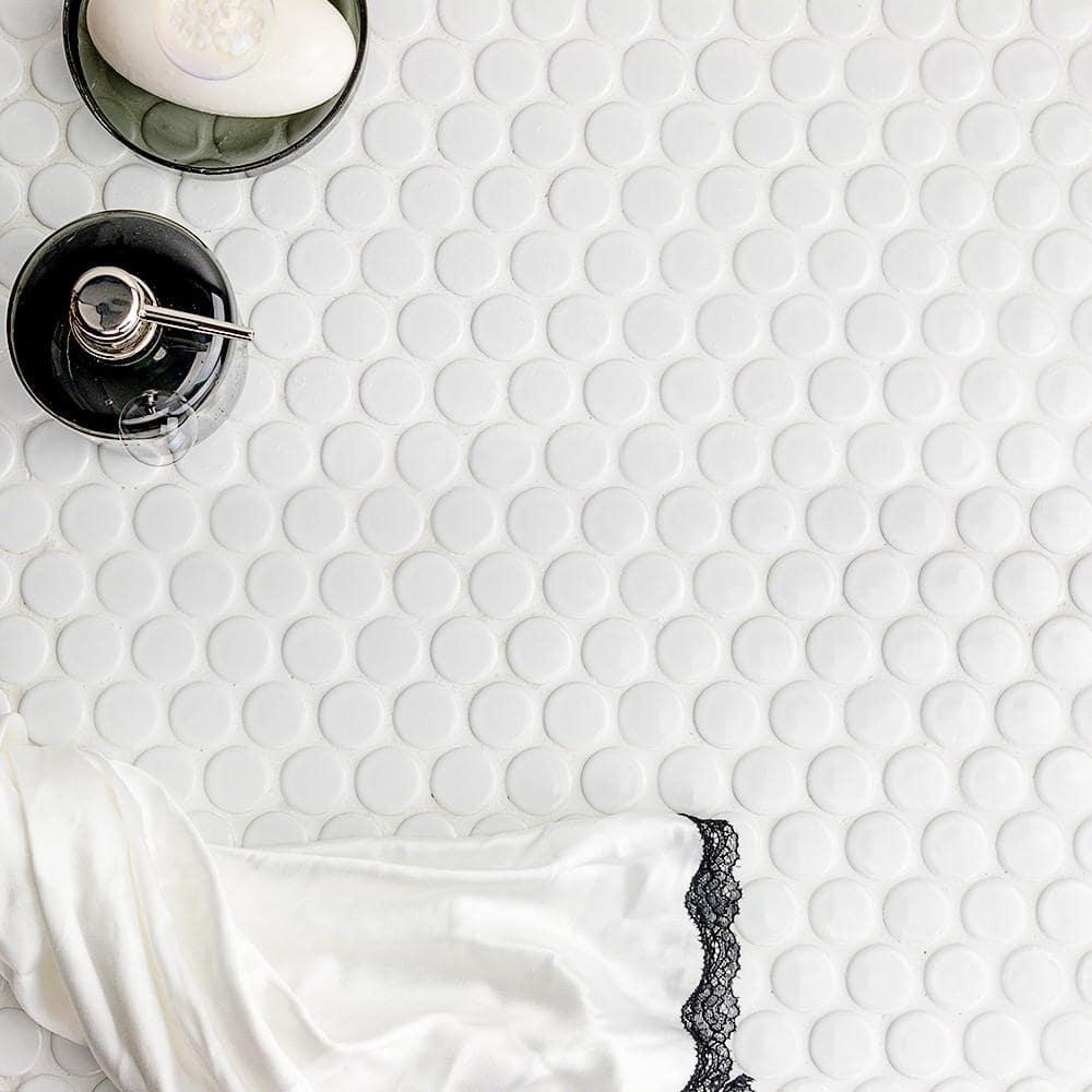 Zen 12.32'' W x 12.99'' L Ceramic Penny Round Mosaic Floor and Wall Tile (1.11 sq. ft./ each)