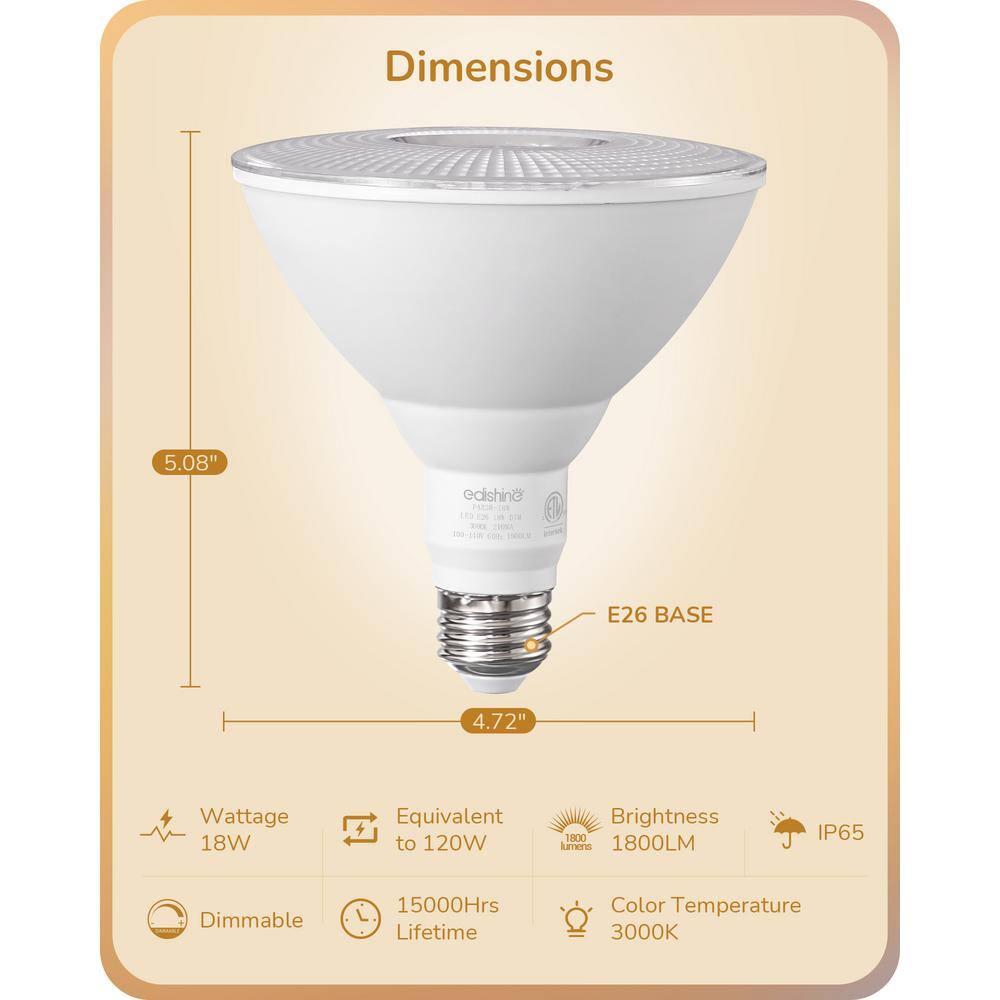 120-Watt Equivalent White Frosted Dimmable LED Flood Light Bulb