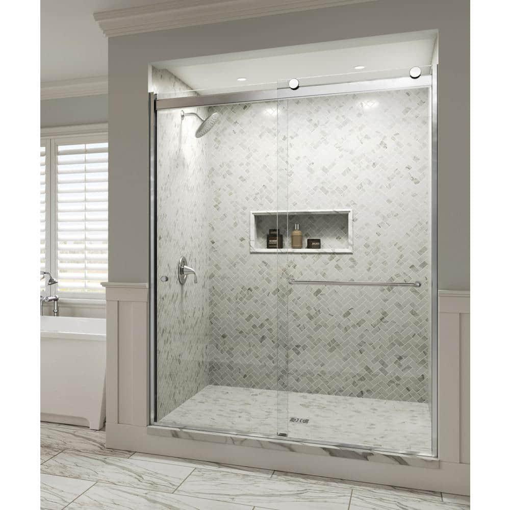 Rotolo 52" W x 70" H Semi Frameless Shower Door