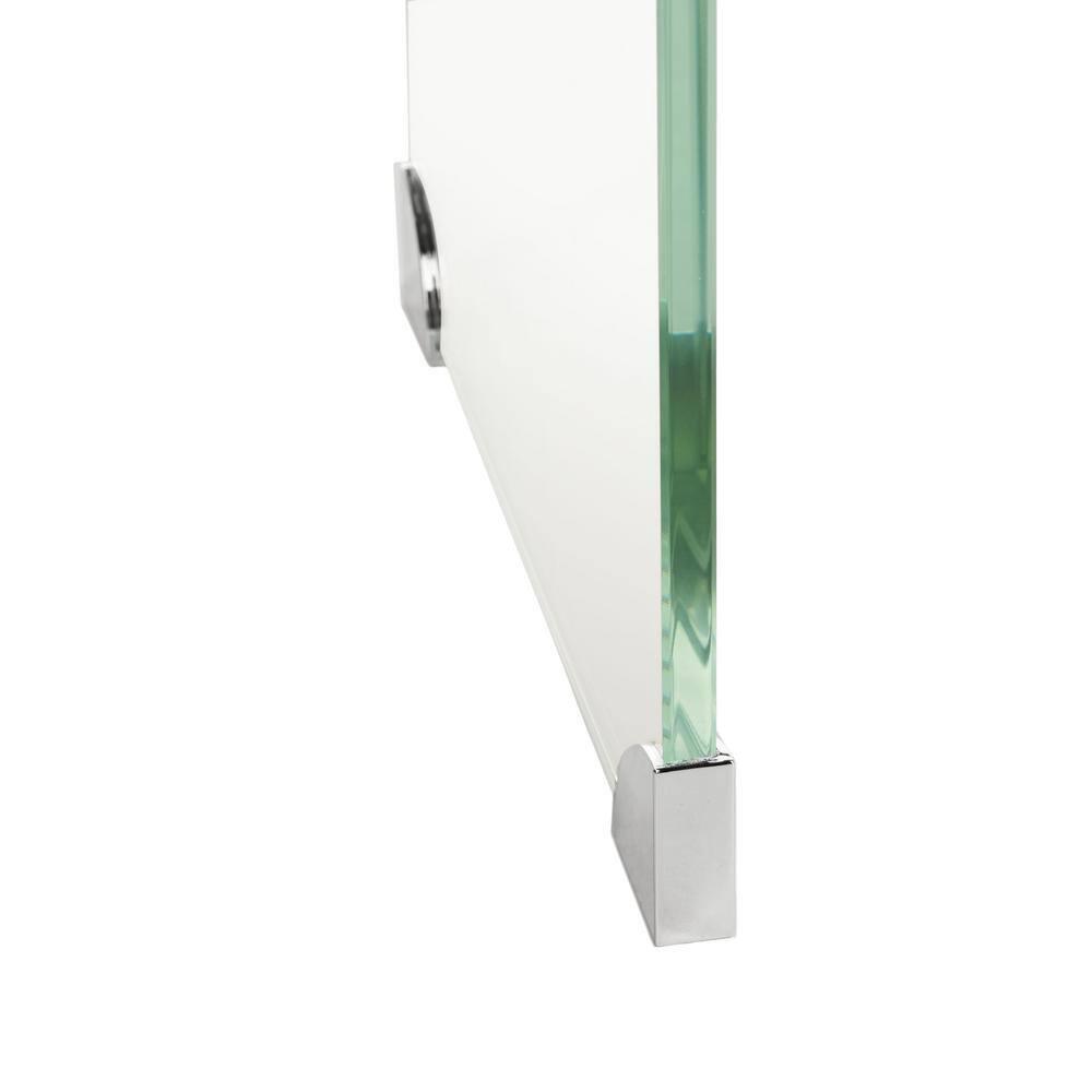 Crysta Ombre Glass Console Table - Clear/White - Safavieh