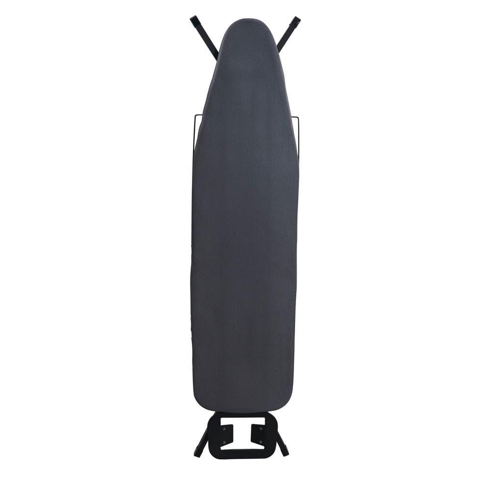 Household Essentials Deluxe Matte Black Ironing Board 4 Legs: Collapsible Metal, 54" x 14", 12.85 lbs, No Warranty