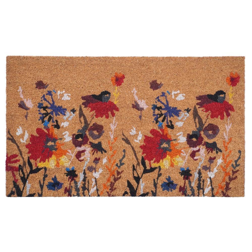 Calloway Mills Floral Non-Slip Indoor Outdoor Door Mat & Reviews | Birch Lane