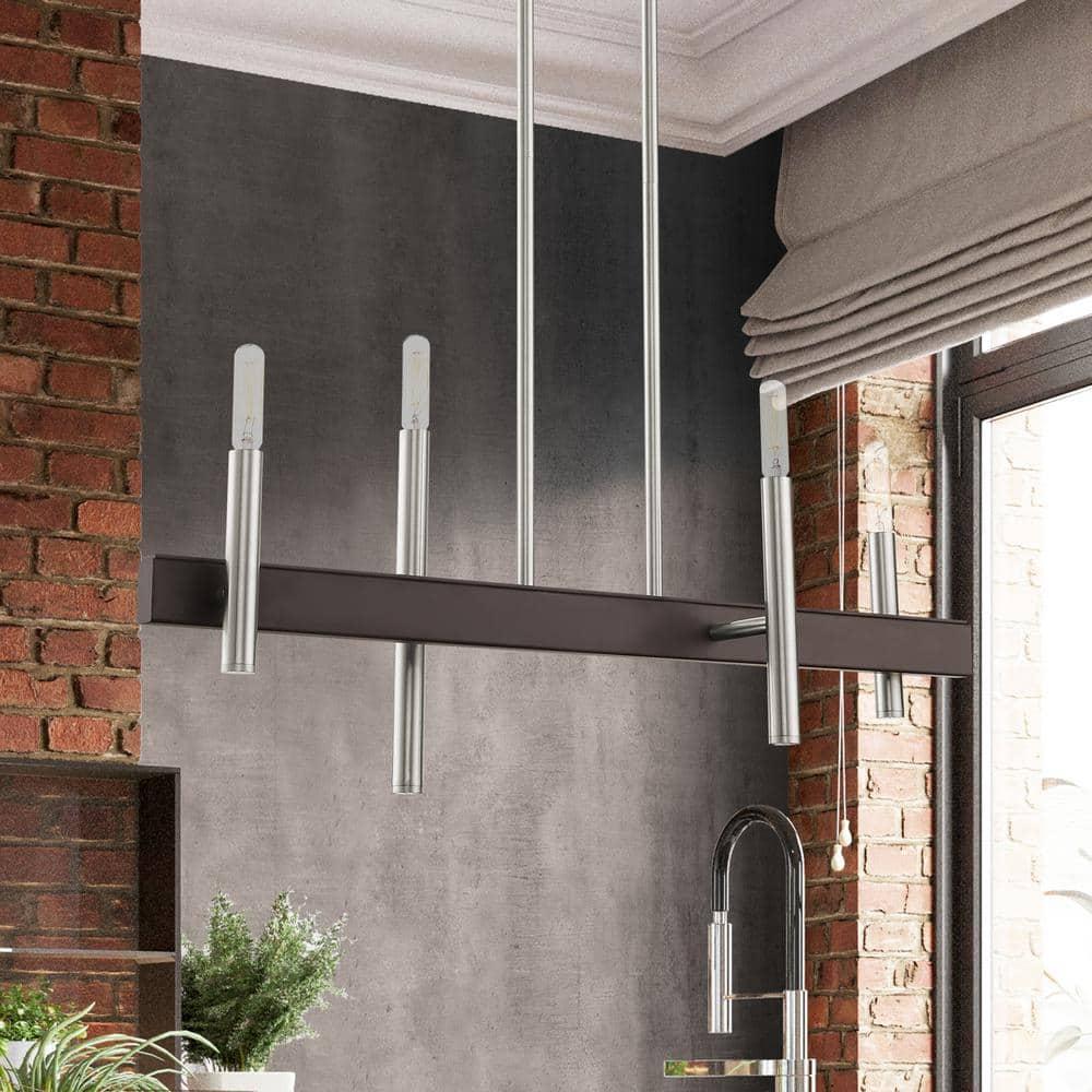 4 - Light Kitchen Island Modern Linear Chandelier