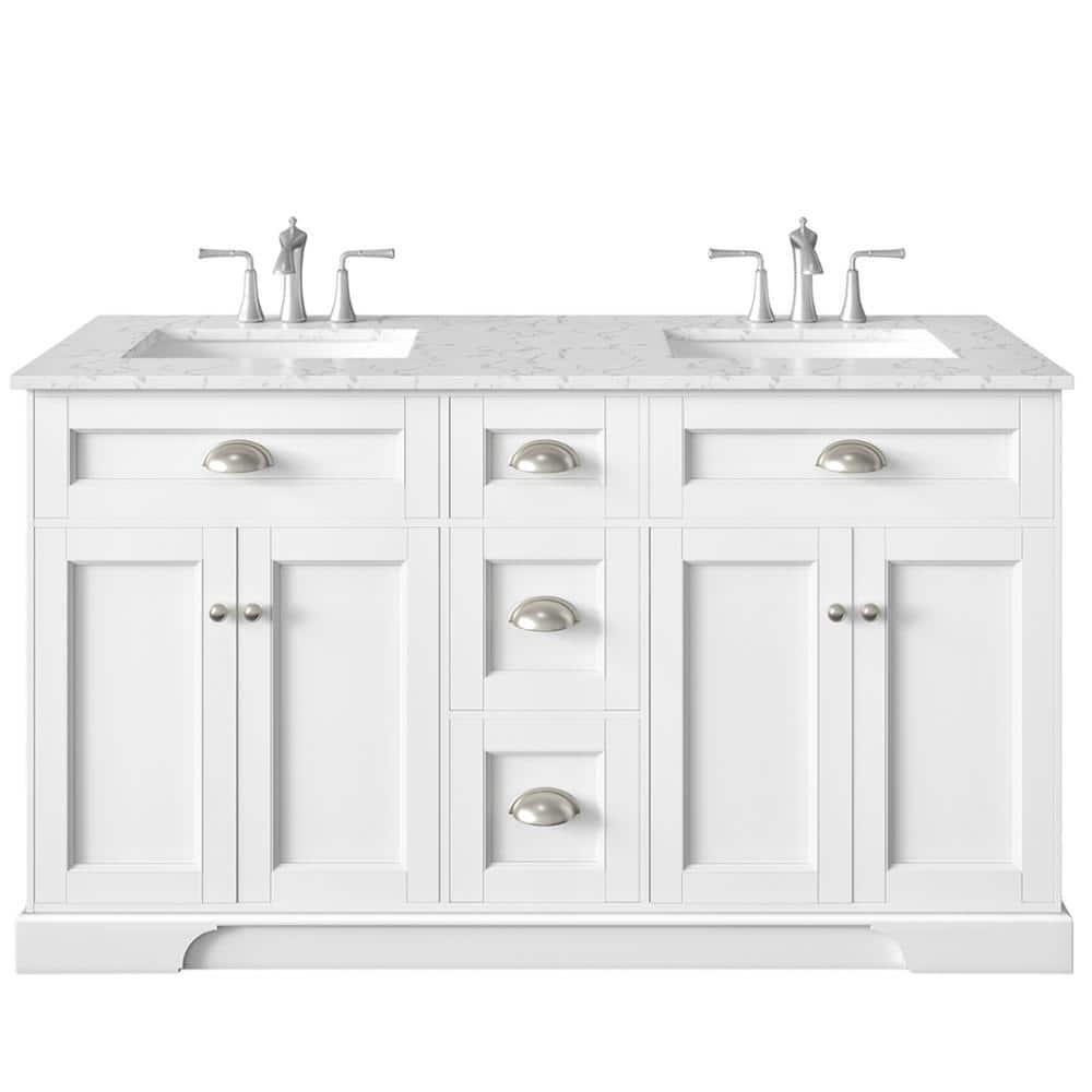 Eviva Epic Transitional White Bathroom Vanity