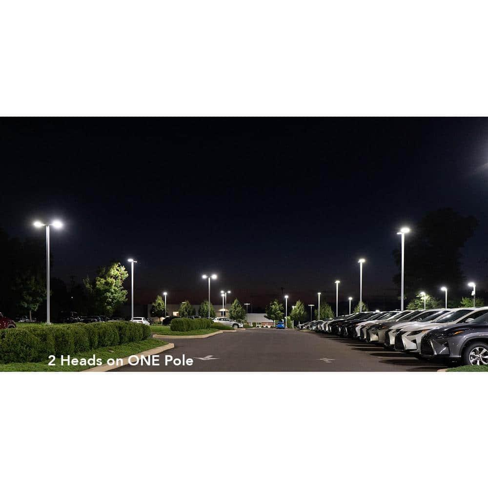 eLEDing Solar Power AI-Smart 1600 Lumens Cree LED Area Parking Light in Black