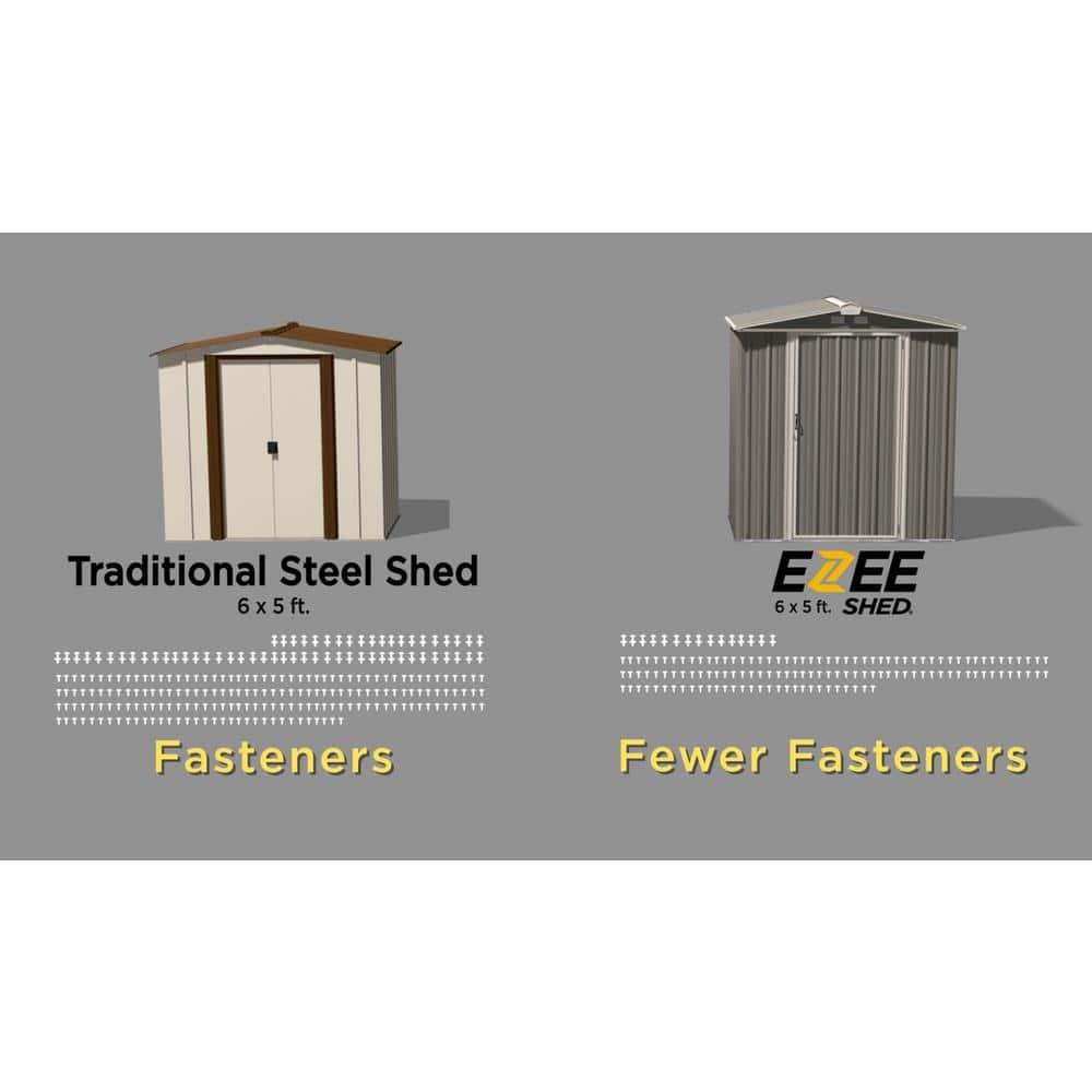 Arrow EZEE Shed 6 ft. W x 5 ft. D Metal Storage Shed
